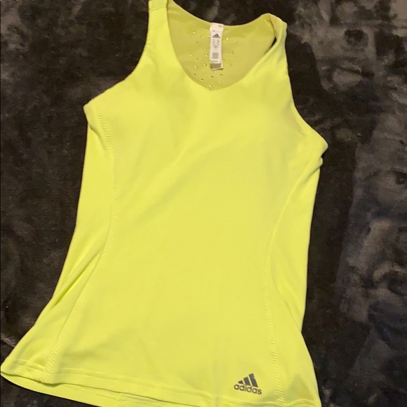 adidas Tops - Neon lemon lime green workout top adidas xs